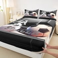 thumbnail image 3 of Feelyou Cartoon Football Athlete Bed Sheets, Soccer Sports Gaming King Sheets, Teens Kids Boys Girls Sheet Set, Luxury Bedroom Decor, 4 Pieces, 3 of 7