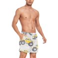 thumbnail image 4 of FORMRS Mens Swim Trunks Mesh Liner Quick Dry Casual Beach Board Shorts with Pockets, Sizes S-2XL, Trucks Pattern, 4 of 9