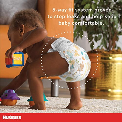 HUGGIES Baby Diapers Size 7 Ct Little Movers, White, 80 Count - 2