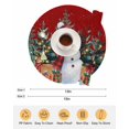 thumbnail image 6 of 13 Inch Round Placemats Set of 6, Red Snowman Christmas Non Slip Heat Insulation PP Table Mats, Xmas Tree Gifts Elk Snowflake Winter Washable Place Mats for Kitchen Dining Party Table Decor, 6 of 7