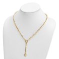 thumbnail image 3 of Diamond2Deal 14K Yellow Gold Polished Paperclip Link Y-drop Necklace for Women 20", 3 of 4