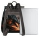 thumbnail image 3 of Balery Fiery Black Dragon Attack Mochila de Cuero para Mujeres, Gran Capacidad, Bolsa de Viaje Multifuncional, Mochila de Cuero y Bolsa de Hombro para Mujeres, 3 of 4