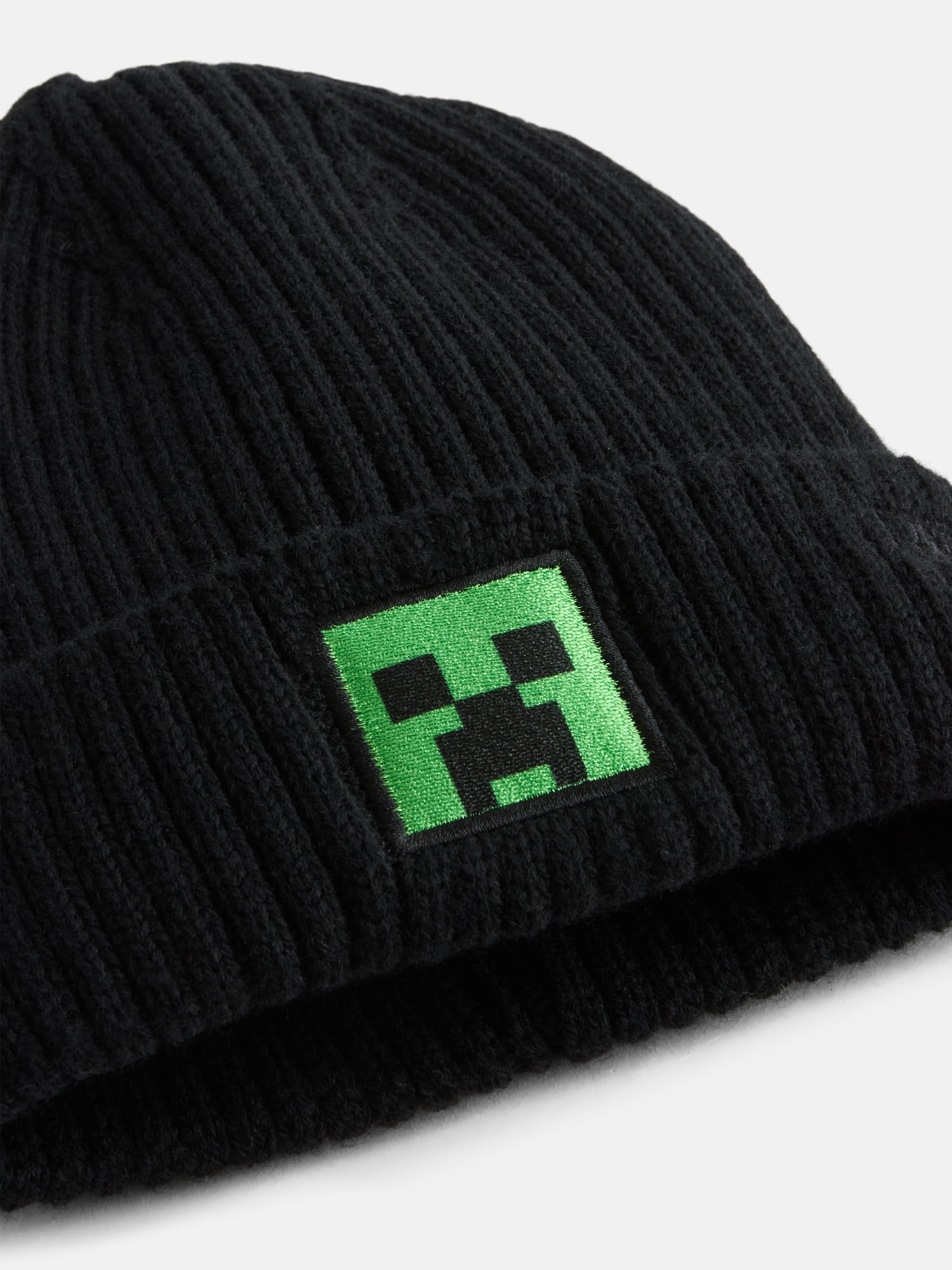 Minecraft Boys Ribbed Knit Beanie and Gloves Set, 2 Piece, One Size