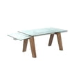 thumbnail image 5 of Milan Esmeralda Walnut Veneer 5-PC Dining Set w/ 2-Tone White/Wood Chairs, 5 of 10