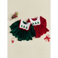 thumbnail image 2 of RUINIXCW Baby Girl Christmas Romper Long Sleeve Tree Embroidery Bodysuit Dress, 2 of 8