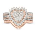 thumbnail image 3 of Conjunto de dos piezas de boda de moda para damas con diamantes dorados RG5, 3 of 4