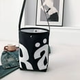 thumbnail image 3 of HUISZJ Leather Bucket Bag, Large Capacity Hobo Bag, Stylish Tote Bag Simple Commuting Bag for Work Travel Outdoor (Black), 3 of 7