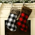 thumbnail image 5 of Christmas Stockings,19" Red Black Buffalo Plaid Christmas Stockings with Plush Faux Fur Cuff Xmas Stockings Fireplace Hanging Stockings for Family Holiday Christmas, 5 of 6