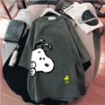 thumbnail image 1 of 2022 new Snoopy short-sleeved t-shirt women's cotton mid-length women's loose large version top summer cartoon t-shirt women, 1 of 5