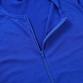 thumbnail image 5 of Doomiva Men's Spandex Wrestling Singlet Front Zipper Bodysuit Gym Workout Unitard Royal Blue S, 5 of 7