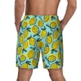 thumbnail image 2 of Lsque Mens Swim Trunks Lemon1 Pattern - Bathing Suit Compression Liner - Beach Swim Shorts Swimwear - (S-3XL) - Stretch Quick Dry -Medium, 2 of 9
