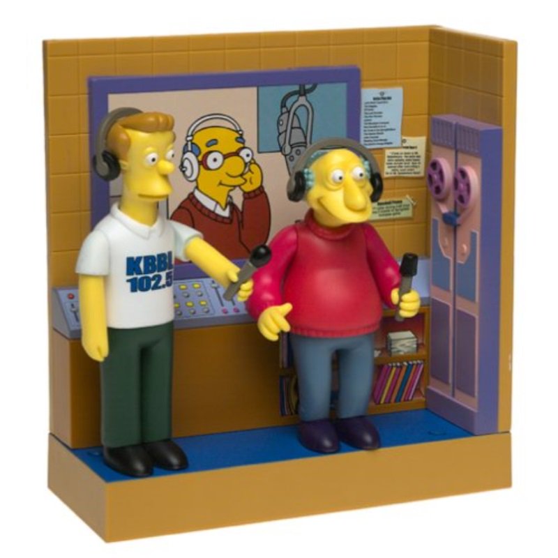 the simpsons exclusive playset kbbl radio station with bill and marty