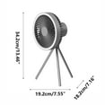 thumbnail image 4 of weibbin Rechargeable Battery Operated Fan, Camping Fan with Night Light, Battery Powered Desk Fan Small Table Fan with Tripod for Bedroom Home Camping Tent Office, 4 of 6