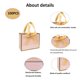 thumbnail image 2 of Bolsas de regalo TKSBAG, paquete de 100 unidades, con asas de lazo de oro rosa, 16 x 8 x 13 cm, 2 of 6