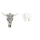 thumbnail image 1 of Escultura de cerámica con forma de cabeza de toro para colgar en la pared, adorno de animal para oficina, granja, dormitorio, mesa, estantería, figura, 1 of 8