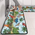 thumbnail image 2 of Kitchen Rugs Sets Of 2,LightColor Dinosaurs Volcanoes Pattern Anti Fatigue Kitchen Mat Rugs Non Slip Washable,Decorative Kitchen Floor Mats for Kitchen,Sink,Laundry,17"x47"+17"x47", 2 of 5