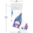 thumbnail image 5 of SKYSONIC Watercolor Cute Gnomes Christmas Stockings Personalized Large Christmas Stocking Cute Snowflake Stockings 18 Inch Xmas Stocking for Xmas Decorations and Holiday Family Party Decor Xmas Gifts, 5 of 7