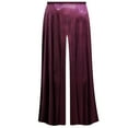 thumbnail image 1 of Medium Burgundy Mirror Reflection Designer Print Slinky Palazzo Capri Pants, 1 of 1
