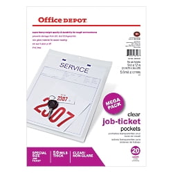 - Office Depot Job Ticket Holders, 9in. x 12in., Pack Of 20, R179919