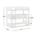 thumbnail image 6 of HH2 Home Campbell Wood Triple Twin Bunk Bed, White, 6 of 11