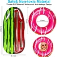 thumbnail image 3 of FiGoal Watermelon Inflatable Boogie Board with 3 PCS Donut Summer Ring Swimming Pool Ring Funny Pool Tube Toys for Summer Water Parties Outdoor Water Activities, 3 of 7