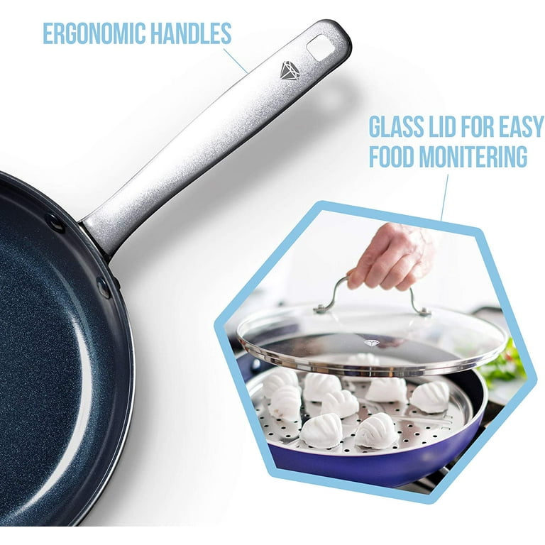 Blue Diamond 12-Piece Toxin-Free Ceramic Nonstick Cookware Set