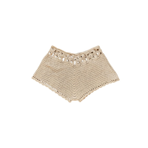 Lnzyyephy Women´s Swim Shorts Crochet Cutout Bathing Suit Bottoms Drawstring Beach Board Shorts Summer Swim Trunks