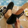 thumbnail image 2 of Tauxra Sandales Compensées à Bout Fermé pour Femmes, Sandales Décontractées à Enfiler pour Femmes avec Semelle Intérieure Coussinée et Semelle Extérieure Durable, Chaussures Polyvalentes de Couleur Unie pour le Quotidien, 2 of 9