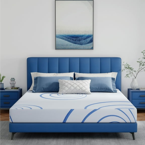 EGOHOME Charcoal 8 inch Memory Foam Mattress with Gel, Twin Mattress in a Box, Medium