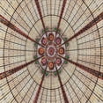 thumbnail image 1 of Ahgly Company Indoor Square Patterned Deep Peach Orange Novelty Area Rugs, 4' Square, 1 of 6