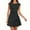 Black, variant on Mgmyaa Women's A-Line Dress Summer Crew Neck 1/4 Sleeve Mini Dress Solid Color Cap Sleeve Cocktail Party Dress