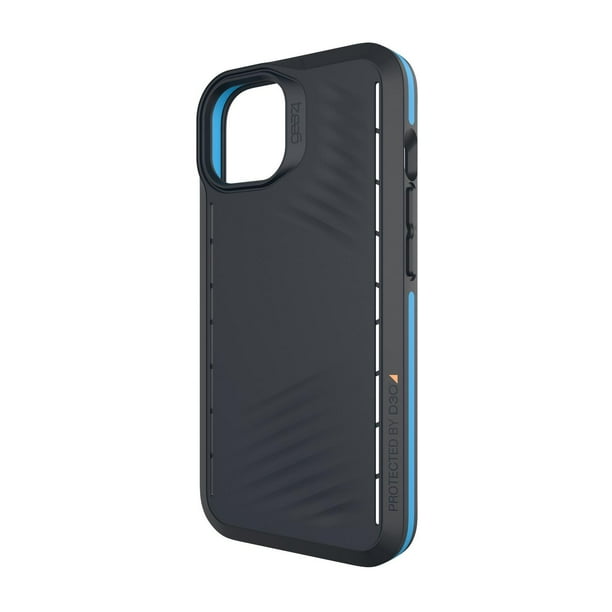 Funda Gear4 Vancouver Snap compatible con MagSafe para iPhone 13 - Negro/Azul
