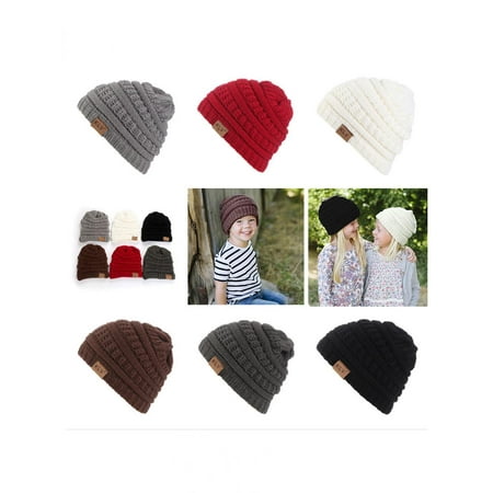 - Outdoor Warm All-match Toddler Baby Boy Girl Beanie Hat Winter Knitted Ski Cap
