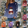 thumbnail image 5 of TTUHYWXI Christmas Sweatshirts for Women Long Sleeve Fuzzy Pullover Xmas Graphic Holiday Shirts Crew Neck Oversized Tops (Black, 3XL), 5 of 9