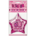thumbnail image 2 of Foil Glitz Pink Star 60th Birthday Balloon, 2 of 2