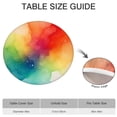 thumbnail image 6 of Colorful Tie Dye Ink Splash Pattern Round Fitted Tablecloth with Elastic Edge,Dining Table Cover Waterproof,Outdoor Round Tablecloth for Camping,Dining,Indoor and Outdoor, 6 of 7