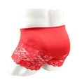 thumbnail image 3 of IROINNID Men's Breathable Modal Casual Lace Microfiber Trunks Middle Waist Underwear Covered Band, 3 of 3