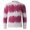 Hot Pink, variant on Turilly Men's Sweater Fuzzy Mock Neck Abstract Print Pullover Sweater Soft Acrylic Knit Warm Casual Everyday Top