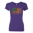 thumbnail image 2 of Wild Bobby, American Game Flag Baseball Bat Ball, Sports, Women Slim Fit Junior Tee, Purple Rush, Medium, 2 of 3