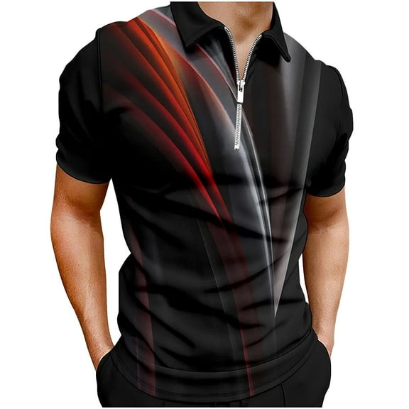 WREESH Men's Casual V-Neck Tops Fashion Henley with Short Sleeve and Graphic Prints a Comfortable and Stylish Choice Multicolor