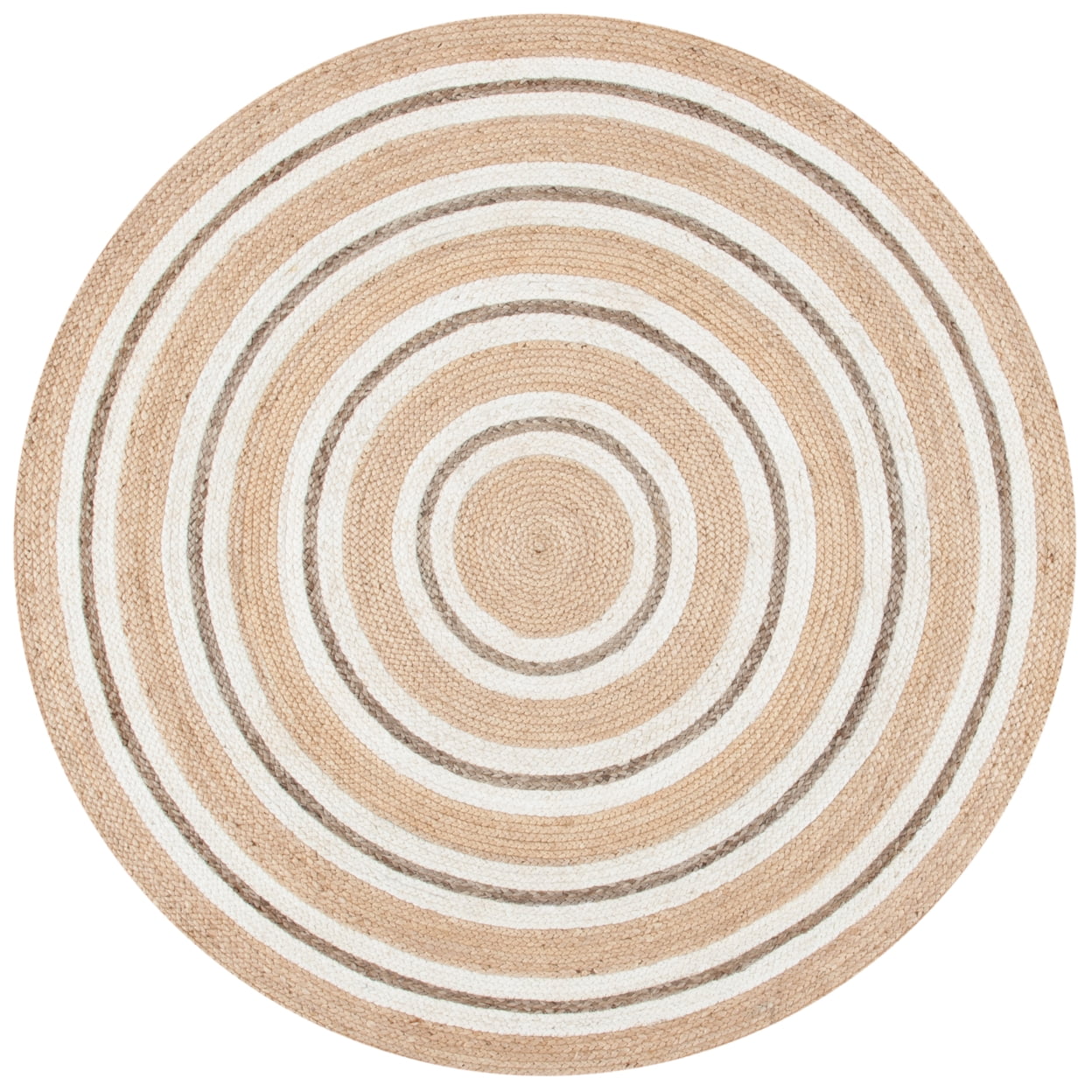 SAFAVIEH Natural Fiber Asia Geometric Area Rug, Natural/Ivory, 5' x 8'