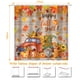 thumbnail image 2 of Cortina de ducha de otoño, cortina de ducha de calabazas para baño, feliz otoño, cosecha y hojas de arce, cortina de baño impermeable con ganchos para el hogar, 2 of 6