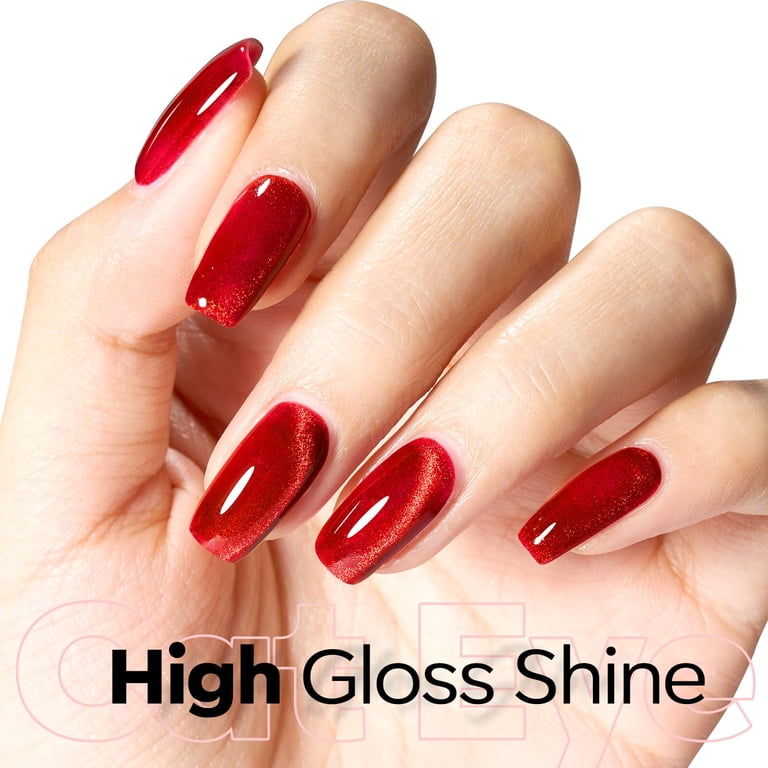 Modelones Cat Eye Gel Polish, Red, 15 ml photo 6