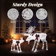 thumbnail image 5 of 2pcs 4ft 30V 3.6W Moose Family 200LED Leather String Light, Garden Moose Decoration for Christmas Outdoor Yard Garden Decorations,White, 5 of 7