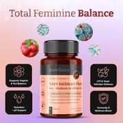 Veev Intimate Flora – Vaginal & Gut Microbiome Support – 50 Billion CFU Probiotics with Prebiotics, Cranberry, D-Mannose & Hyaluronic Acid – 90 Vegan Caplets (3-Month Supply)