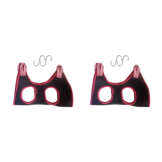 Billuyoard Hamaca para el cuidado de perros y gatos, XS-L, bolsa de sujeción antiarañazos para mordeduras, reparación de uñas para cachorros, Negro rojo XS 2piezas