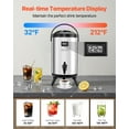 thumbnail image 2 of VEVOR Insulated Beverage Dispenser, 2 Gal/7.6L Stainless Steel Thermal Drink Server with Spigot & Temp Display, Suitable for Hot and Cold Drinks, for Tea Coffee Water in Cafes & Restaurants, Silver, 2 of 9