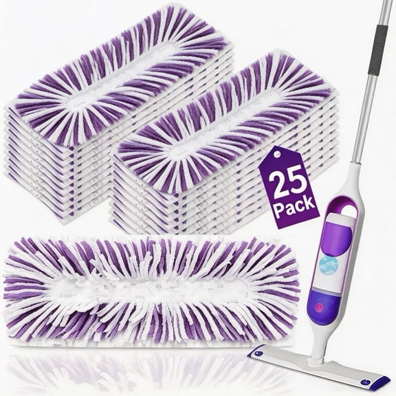 25 Count Disposable Powermop Refills for Swiffer Power Mop Pads,Multi-Surface Replacement Wet Pads Refill on All Finished Floors