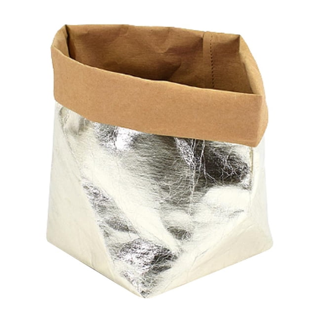 Bolsa de Papel Kraft Reutilizable s Bolsa de Almacenamiento para El Hogar Organizador de Ropa 13x13x23cm Soledad Planta maceta