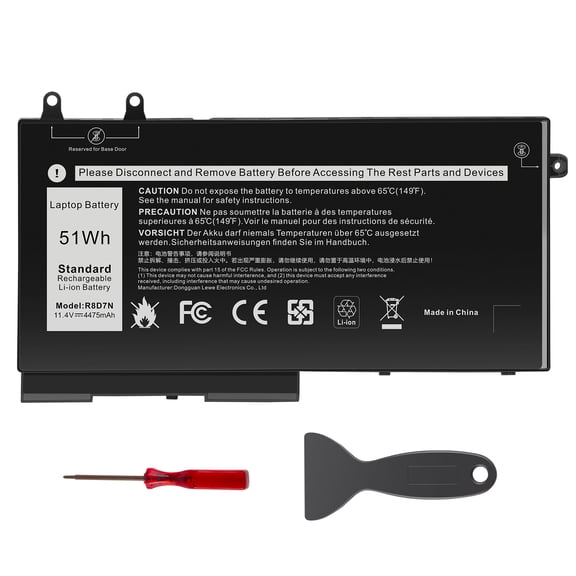 R8D7N Laptop Battery Replacement for Dell Inspiron 3540 M3550 Latitude 5400 5500 5510 7590 7591 7791 2-in-1 Series H82T6 0C5GV2 0W8GMW Series 1V1XF 4GVMP RF7WM 9JRYT X77XY 11.4V